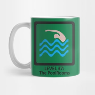 The Backrooms - The PoolRooms - Level 37 - Black Outline Version Mug